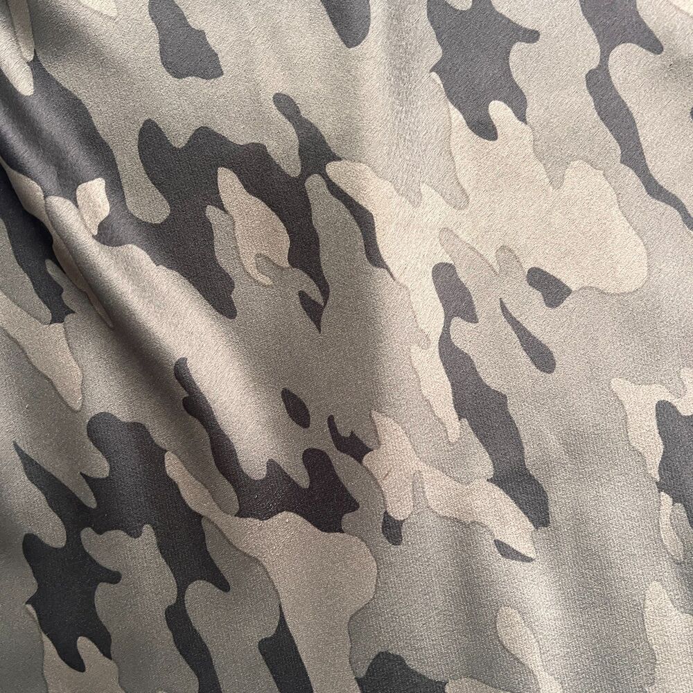 Camo grunge indie sleaze relaxed fit cowl neck slip midi dress size XS - Picture 9 of 9